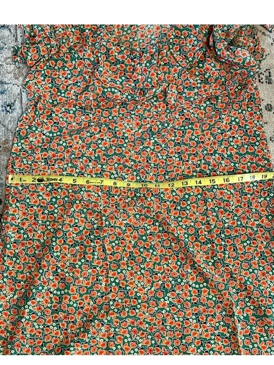 NWT Modcloth Molly Bracken Poised For Poppies Floral Ruffle Short Sleeve Dress - Picture 8 of 16